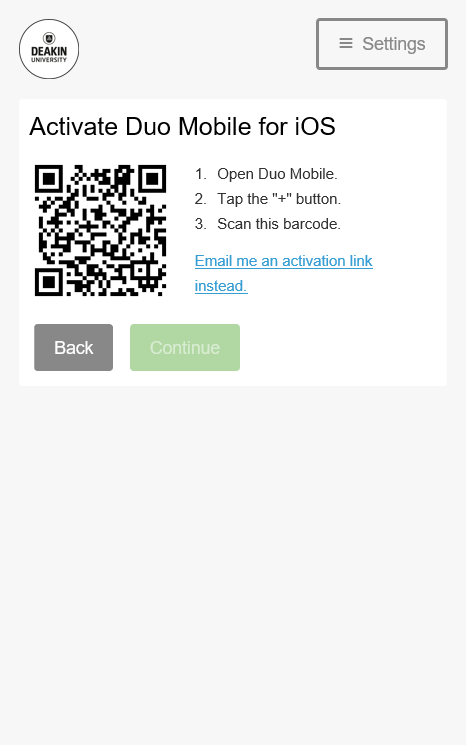 Activate DUO Mobile 1 Activate DUO Mobile 1