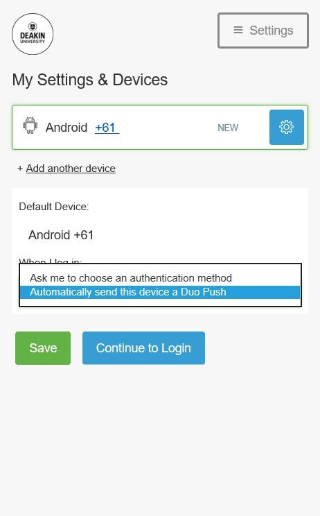Activate Duo Mobile 4