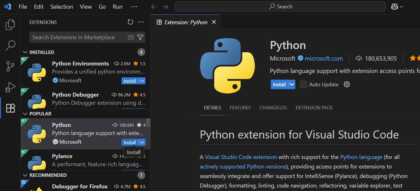IT Help - Microsoft Python extensions blocked in Visual Studio Code ...
