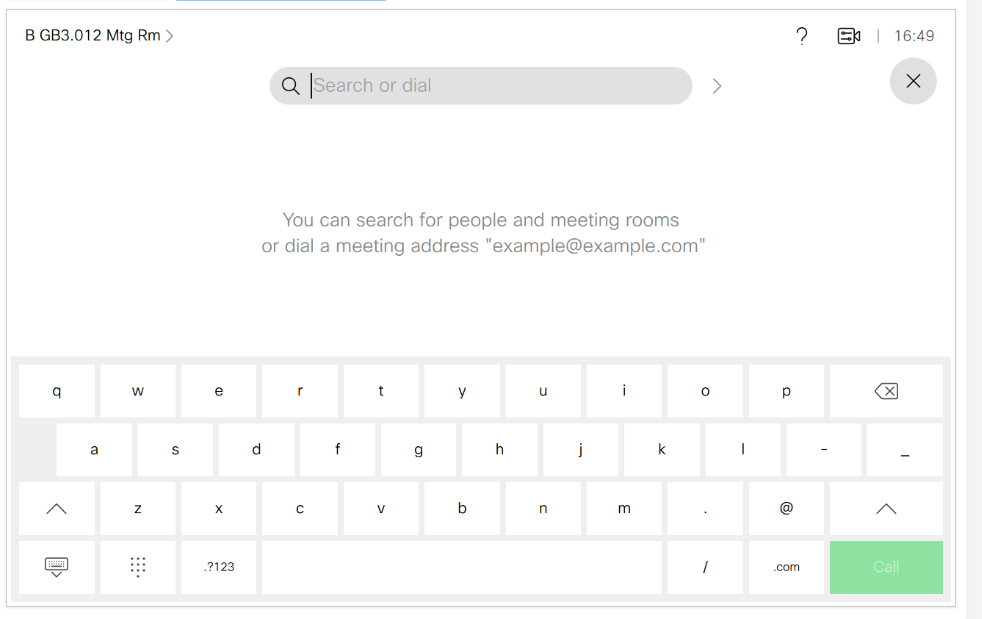IT Help Video Conference room Join using SIP address (manual dial