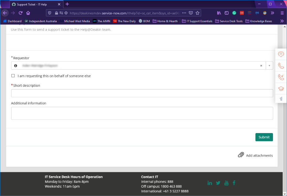 Example of an IT Support Ticket