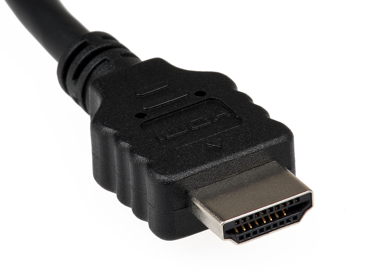 Shows HDMI cable connector.