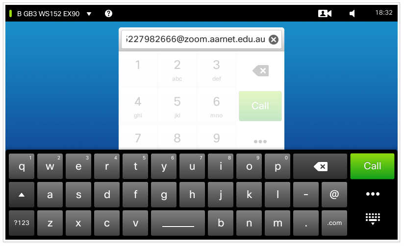 IT Help Video Conference room Join using SIP address (manual dial