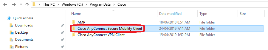 Inside your C:\ Drive (C:\ProgramData\Cisco) delete all folders that reference AnyConnect.