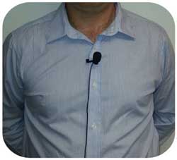 Placement of lapel mic