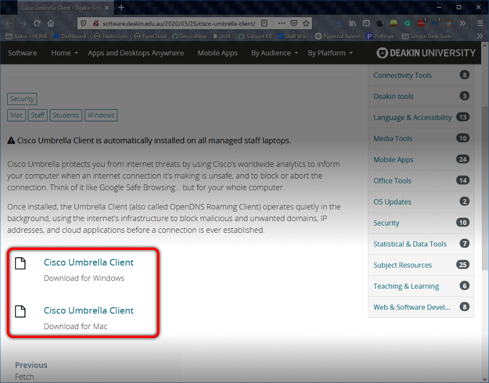 IT Help Cisco Umbrella Information and Setup Guide IT Help