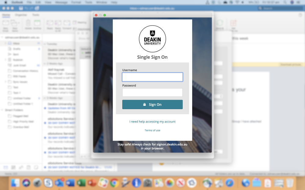 Using Deakin's SSO pop-up, enter your Deakin username, and Deakin password. Staff will be required to use MFA to verify their log-in