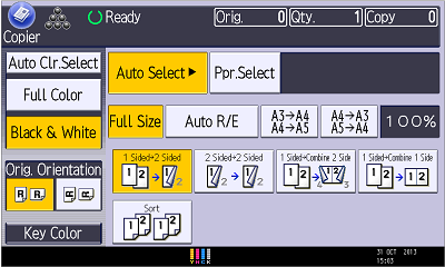 Shows the increased text size on the screen.